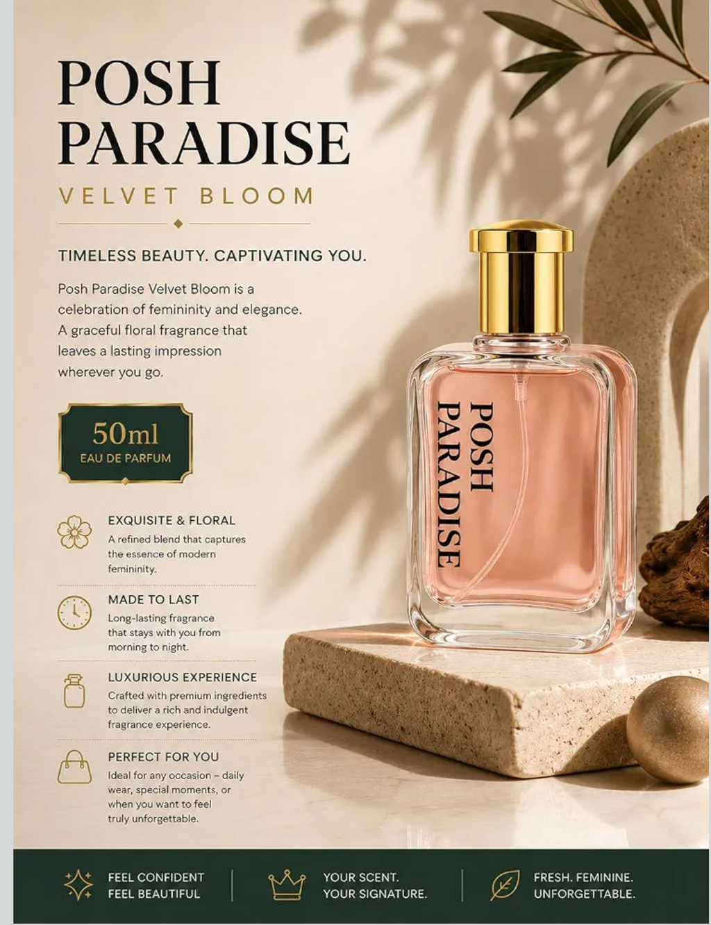 Eau De Parfum for Women & Men Long Lasting Luxury Perfume Floral Fruity Fragrance Premium EDP Gift for Her Daily Wear Party Date Night Perfume 50ml Bottle