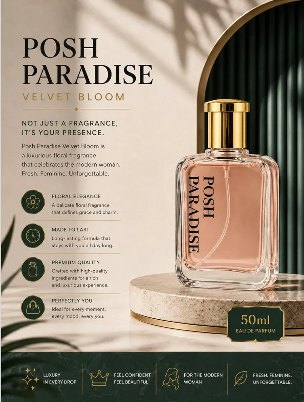 Eau De Parfum for Women & Men Long Lasting Luxury Perfume Floral Fruity Fragrance Premium EDP Gift for Her Daily Wear Party Date Night Perfume 50ml Bottle