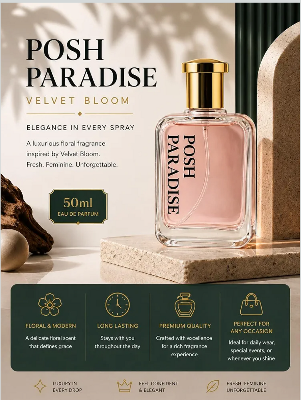 Eau De Parfum for Women & Men Long Lasting Luxury Perfume Floral Fruity Fragrance Premium EDP Gift for Her Daily Wear Party Date Night Perfume 50ml Bottle